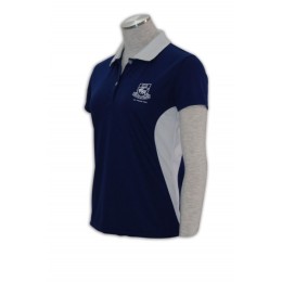 P122 女裝polo衫訂造 女裝polo衫設計 女裝polo衫印製     寶藍色 P122 女裝polo衫訂造 女裝polo衫設計 女裝polo衫印製     寶藍色